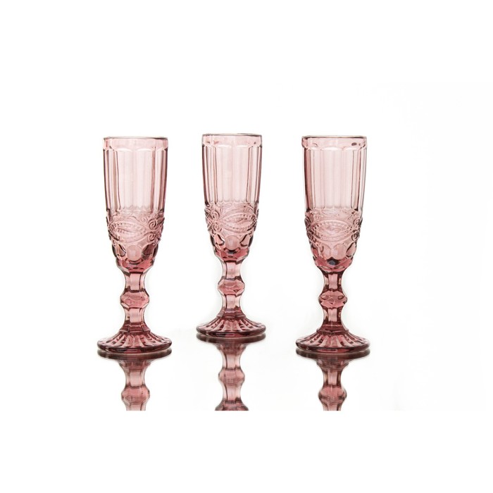 Бокал из стекла для шампанского Magistro «Ла-Манш», 160 мл, цвет розовый - фото 1908310100