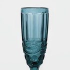 Бокал из стекла для шампанского Magistro «Ла-Манш», 160 мл, цвет синий - Фото 3