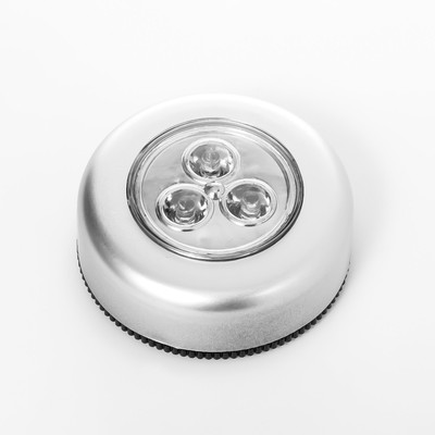 Светильник пушлайт 3 диода 6.5×6.5×2.3 см RISALUX