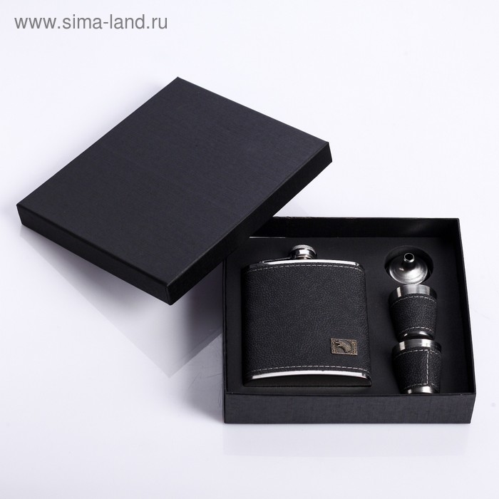 Подарочный набор «Орёл»: фляжка 210 мл, воронка, 2 стопки - Фото 1