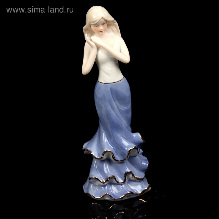 Сувенир керамика "Девушка в юбке с воланами" 24х8,5х7 см - Фото 1