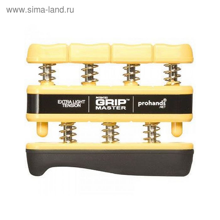 Тренажер для пальцев рук PROHANDS GRIPMASTER GM-14000 очень легкий, желтый - Фото 1