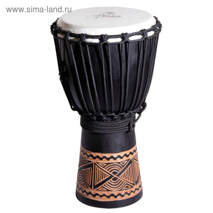Джембе YUKA DJWN08-16BK3  веревочная настройка, дерево, мембрана натуральная кожа