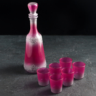 Набор питьевой "Монашка", 7 предметов: графин 500 мл, 6 стопок 50 мл, напыление, цвет МИКС - Фото 4