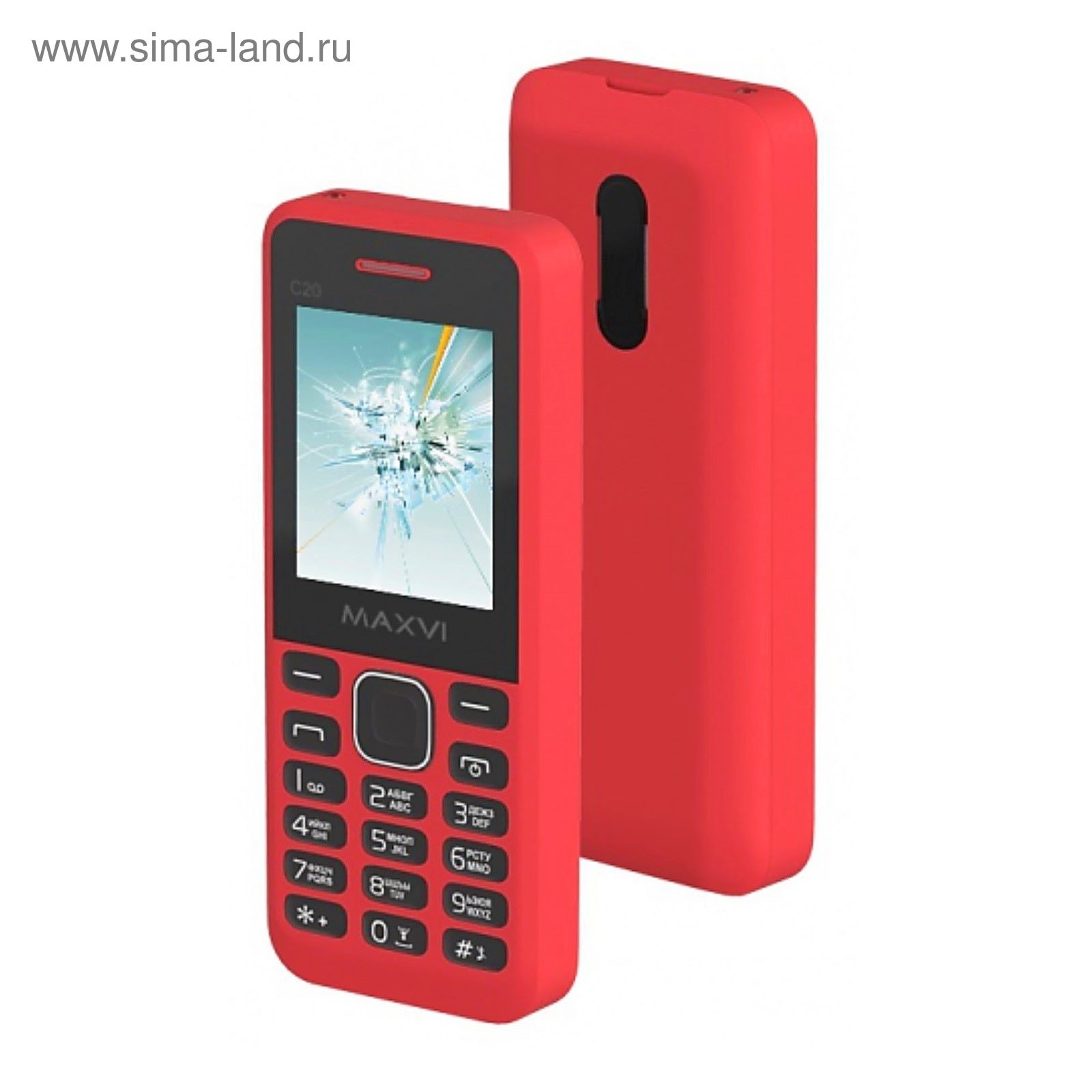 Сотовый телефон Maxvi C20 Red, без СЗУ в комплекте (2339764) - Купить по  цене от 590.00 руб. | Интернет магазин SIMA-LAND.RU