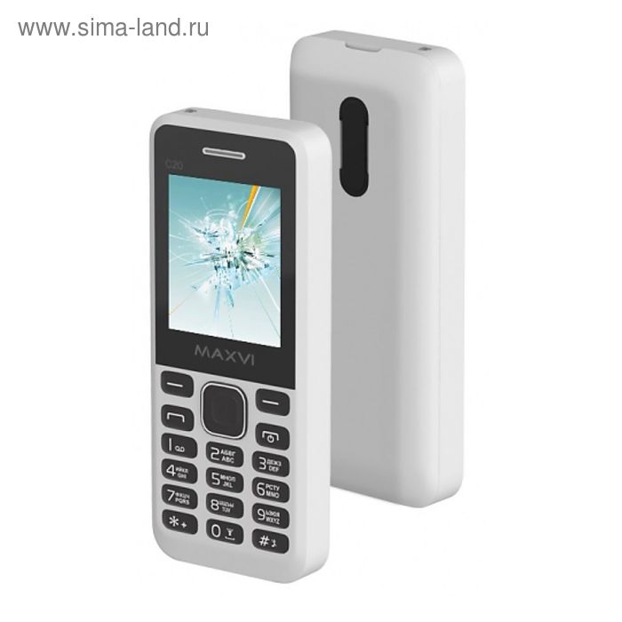 Сотовый телефон Maxvi C20 White, без СЗУ в комплекте - Фото 1