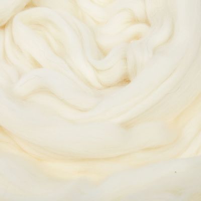 Шерсть для валяния 100% полутонкая шерсть 100гр (0230, отбелка)