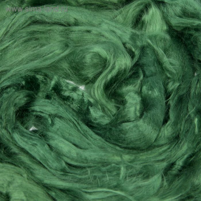 Гребенная лента 100% вискоза 50гр (0117, зеленый) - Фото 1