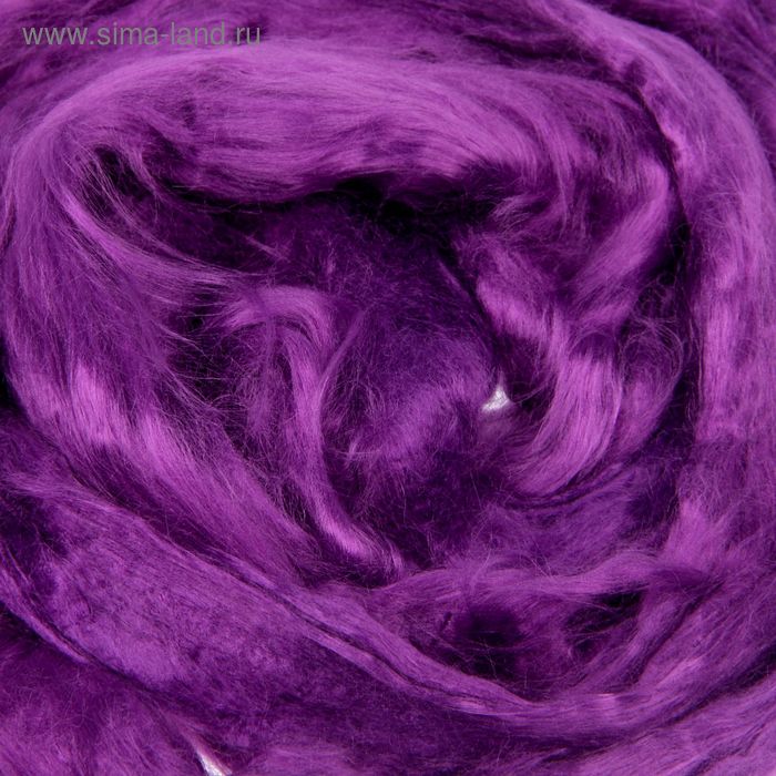 Шерсть для валяния 100% вискоза 50гр (0262, фиолетовый) - Фото 1