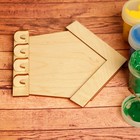 Ключница настенная «Домик», 4 крючка, заготовка для творчества - Фото 2