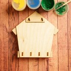 Ключница настенная «Домик», 4 крючка, заготовка для творчества - Фото 3