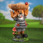 Садовая фигура-поилка "Собака с корзинкой" Хорошие сувениры из полистоуна, 35 см, средняя - фото 8544162