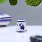 Напёрсток сувенирный «Классика», 3 см, фарфор гжель - Фото 2