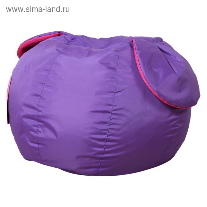 Кресло-мешок Ушастик-Мышка d50/h33 цв фиолетовый/розовый нейлон 100% п/э - Фото 1