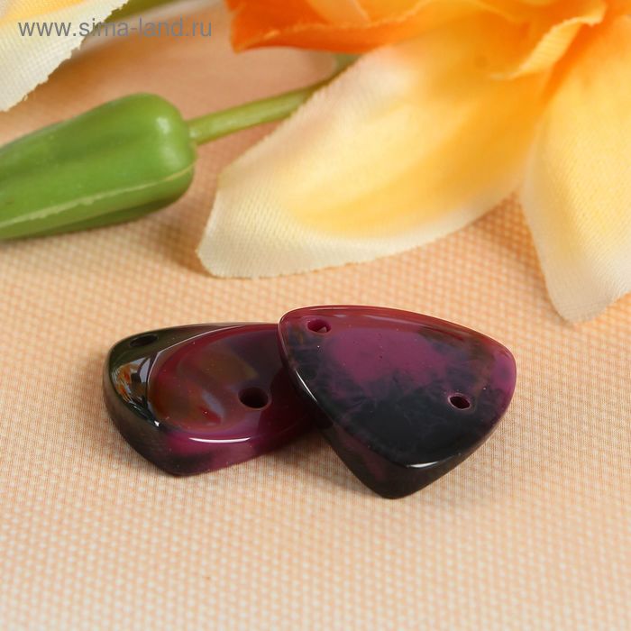 Пуговица декоративная «Гранат», 2 прокола - Фото 1