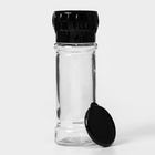 Мельница для специй, пластиковый механизм, 115 мл (45-80 гр), цвет чёрный - Фото 3