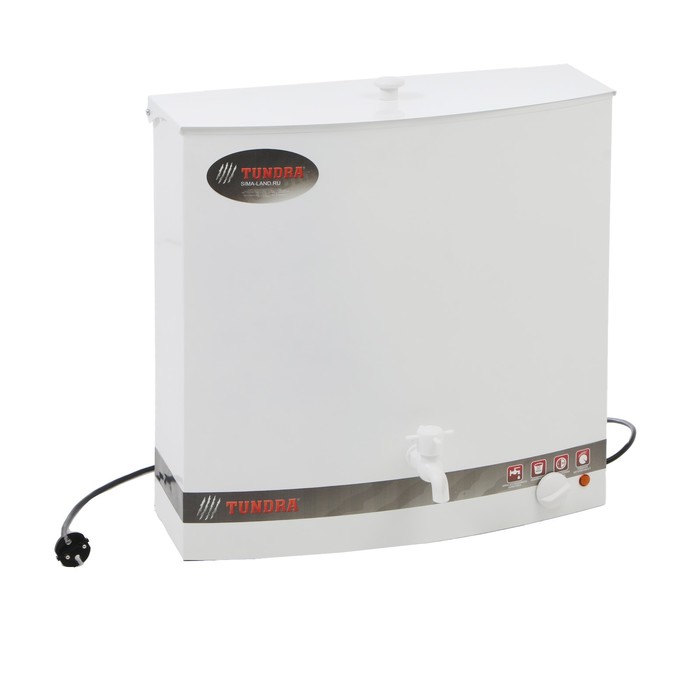 Бак настенный TUNDRA, с ЭВН, 1250 Вт, 30 л, белый - Фото 1