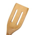 Лопатка кулинарная с отверстиями, 33х6,3 см, бамбук - Фото 2