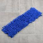 Насадка для плоской швабры «Синель», 40×12 см, цвет синий - Фото 1