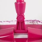 Швабра для мытья пола плоская, ручка 110 см "Мини", насадка микрофибра 20×10 см, цвет МИКС - Фото 2