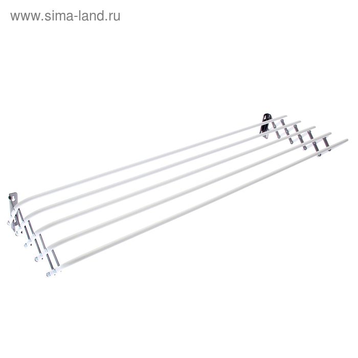Сушилка для белья настенная, 120 см, белая - Фото 1