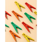 Прищепки бельевые «Пингвин», 8 см, 12 шт., цвет МИКС - Фото 2