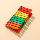 Прищепки бельевые «Пингвин», 8 см, 12 шт., цвет МИКС - Фото 7