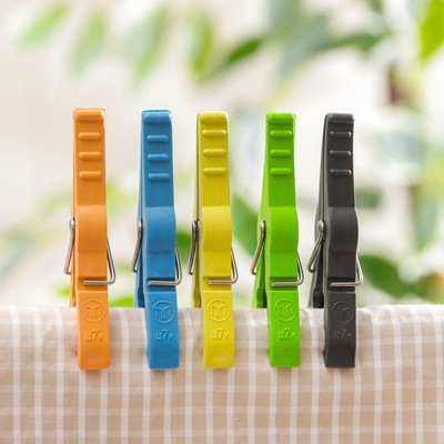 Прищепки бельевые на подвеске «Кубаночка», 8 см, 45 шт., цвет МИКС