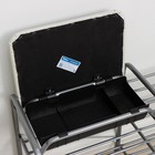 Этажерка для обуви с сиденьем и ящиком «Люкс», 3 яруса, 79×33×50 см, цвет серый - Фото 4