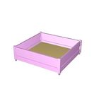 Ящик выкатной малый для кровати-домика со спальным местом 140х70 см, 1 шт., цвет розовый - Фото 1