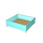 Ящик выкатной малый для кровати-домика со спальным местом 140х70 см, 1 шт., цвет голубой - Фото 1
