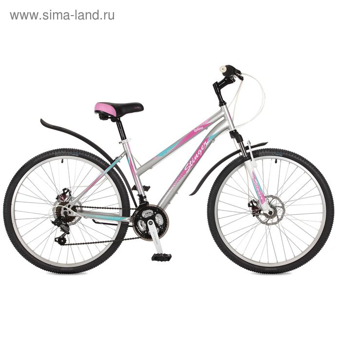 Велосипед 26" Stinger Latina D, 2017, цвет серый, размер 17"
