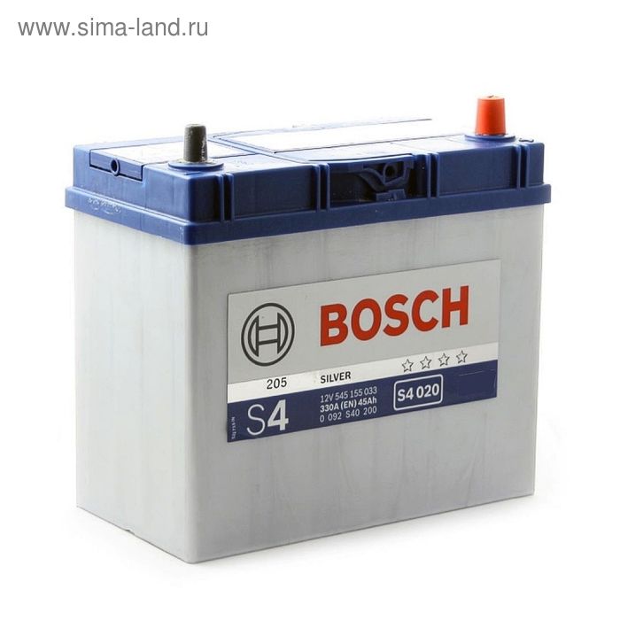 Аккумуляторная батарея Bosch 45 Ач т/кл S4 545 155 033, обратная полярность - Фото 1