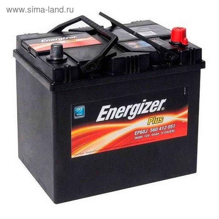 Аккумуляторная батарея Energizer 60 Ач Plus EP60J 560 412 051, обратная полярность - Фото 1