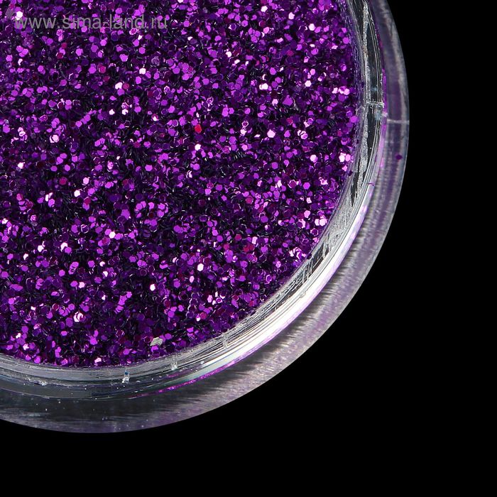 Блёстки для декора ногтей, цвет фиолетовый - Фото 1
