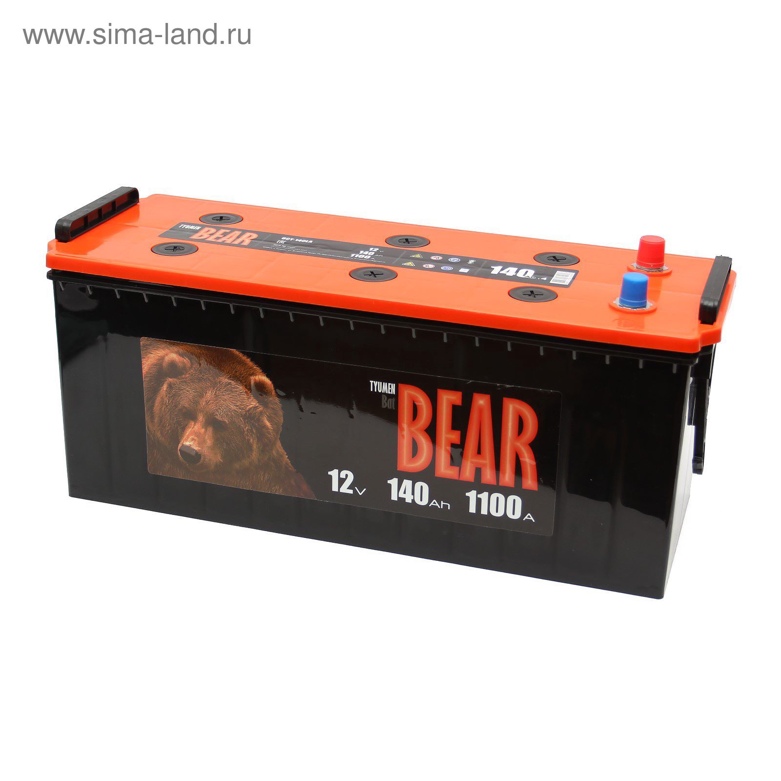Автомобильный аккумулятор Batbear 140 Ач 6СТ-140LA, прямая полярность ...