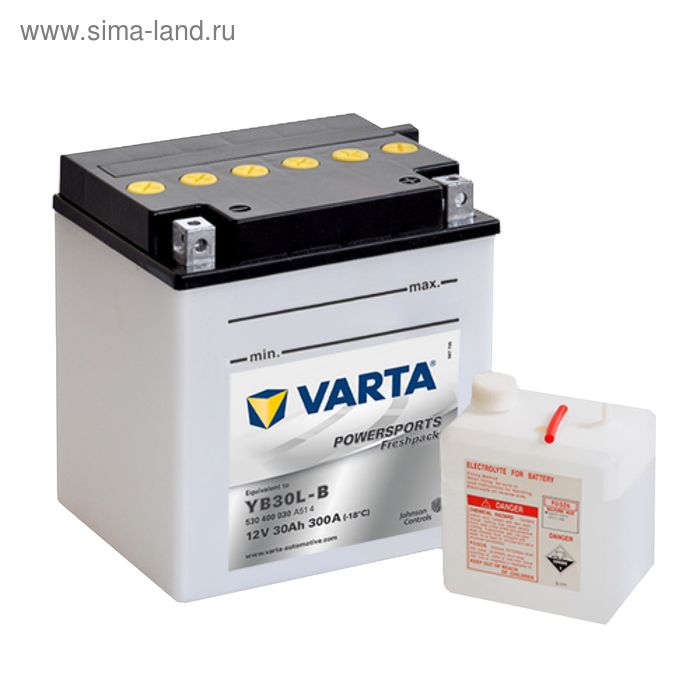 Аккумуляторная батарея Varta 30 Ач Moto 530 400 030 (YB30L-B), обратная полярность - Фото 1