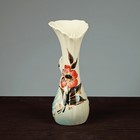 Ваза керамическая "Лебедь", настольная, белая, с цветами, 21 см, микс - Фото 9