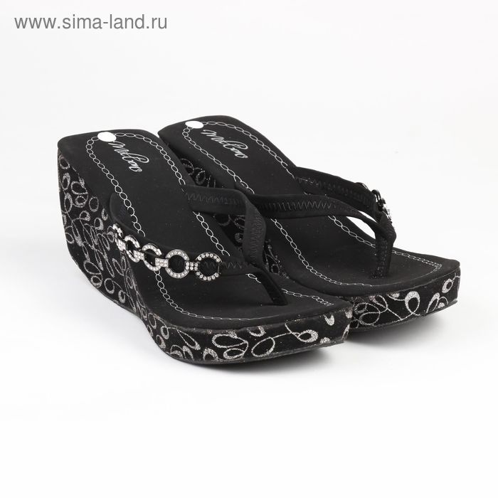 Туфли женские пляжные  арт. W-34735 (черный) (р. 36) - Фото 1