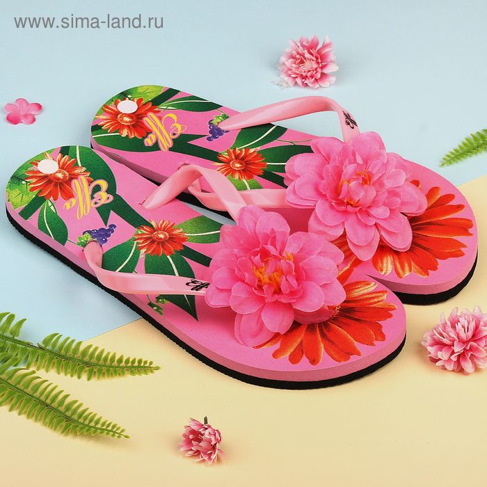 Туфли женские пляжные  арт. W-52136 (розовый) (р. 36) - Фото 1
