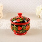 Сахарница дерево хохлома «Красота» с ложкой, 10×9 см - Фото 8