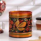 Банка для хранения сыпучих продуктов «Земляничка», кадочка средняя, 8.5×15 см, дерево, хохлома - Фото 3