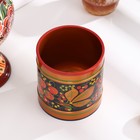 Банка для хранения сыпучих продуктов «Земляничка», кадочка средняя, 8.5×15 см, дерево, хохлома - Фото 4