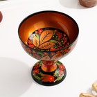 Конфетница на ножке, 14×14 см, дерево, хохлома - Фото 11