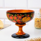 Конфетница на ножке, 14×14 см, дерево, хохлома - Фото 7