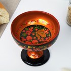 Конфетница на ножке, 14×14 см, дерево, хохлома - Фото 8