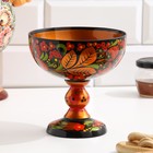 Конфетница на ножке, 14×14 см, дерево, хохлома - Фото 9