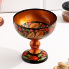 Конфетница на ножке, 14×14 см, дерево, хохлома - Фото 10