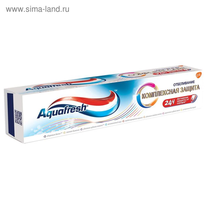 Зубная паста Aquafresh «Комплексная защита», отбеливание, 100 мл - Фото 1