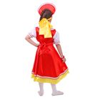 Русский костюм для девочки: платье с кокеткой, кокошник, р-р 60, рост 110-116 см, цвет красный - Фото 2